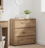 VidaXL Opbergkast Artisan Eiken 80 x 31 x 81 cm Bewerkt hout