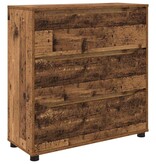 VidaXL Opbergkast Oud Hout 80 x 31 x 81 cm Bewerkt hout