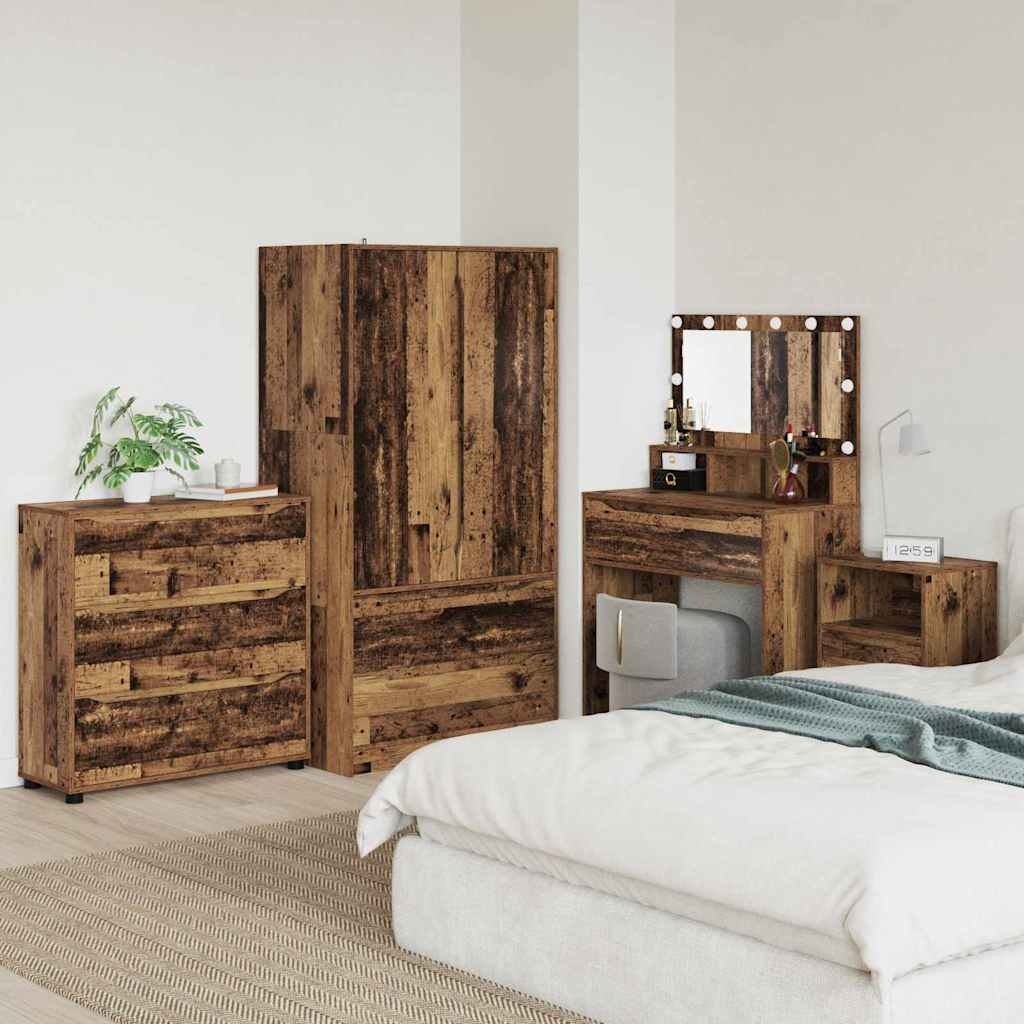 VidaXL Opbergkast Oud Hout 80 x 31 x 81 cm Bewerkt hout