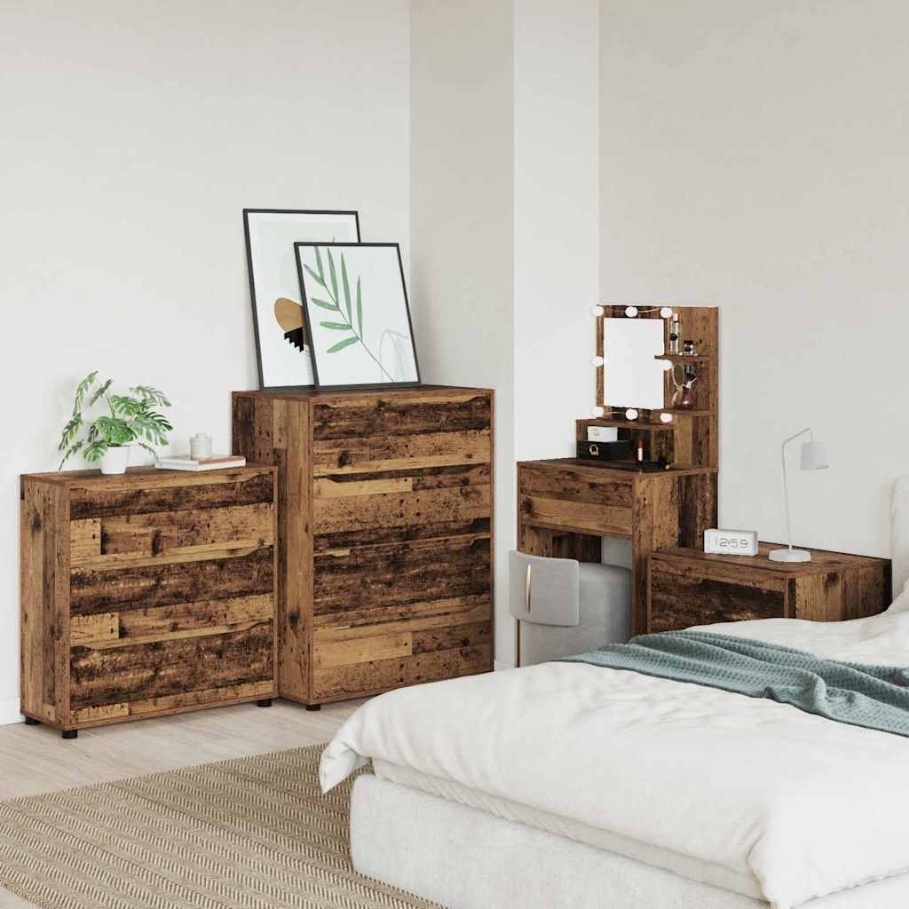 VidaXL Opbergkast Oud Hout 80 x 31 x 81 cm Bewerkt hout