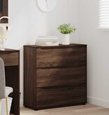 VidaXL Opbergkast Bruin Eiken 80 x 31 x 81 cm Bewerkt hout