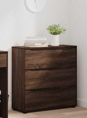 VidaXL Opbergkast Bruin Eiken 80 x 31 x 81 cm Bewerkt hout