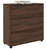 VidaXL Opbergkast Bruin Eiken 80 x 31 x 81 cm Bewerkt hout