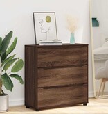 VidaXL Opbergkast Bruin Eiken 80 x 31 x 81 cm Bewerkt hout