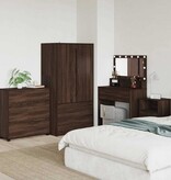 VidaXL Opbergkast Bruin Eiken 80 x 31 x 81 cm Bewerkt hout