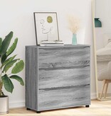 VidaXL Opbergkast Grijs Sonoma 80 x 31 x 81 cm Bewerkt hout