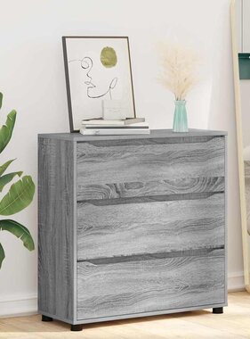 VidaXL Opbergkast Grijs Sonoma 80 x 31 x 81 cm Bewerkt hout