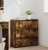 VidaXL Opbergkast Gerookt eiken 80 x 31 x 81 cm Bewerkt hout