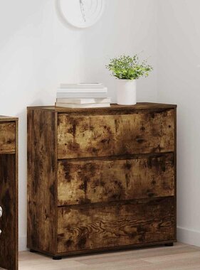 VidaXL Opbergkast Gerookt eiken 80 x 31 x 81 cm Bewerkt hout