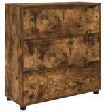 VidaXL Opbergkast Gerookt eiken 80 x 31 x 81 cm Bewerkt hout