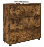 VidaXL Opbergkast Gerookt eiken 80 x 31 x 81 cm Bewerkt hout