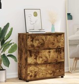 VidaXL Opbergkast Gerookt eiken 80 x 31 x 81 cm Bewerkt hout