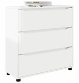 VidaXL Opbergkast Hoogglans wit 80 x 31 x 81 cm Bewerkt hout