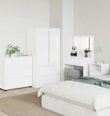 VidaXL Opbergkast Hoogglans wit 80 x 31 x 81 cm Bewerkt hout