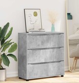 VidaXL Opbergkast Beton Grijs 80 x 31 x 81 cm Bewerkt hout