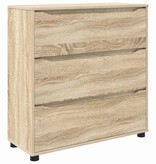 VidaXL Opbergkast Sonoma Eiken 80 x 31 x 81 cm Bewerkt hout