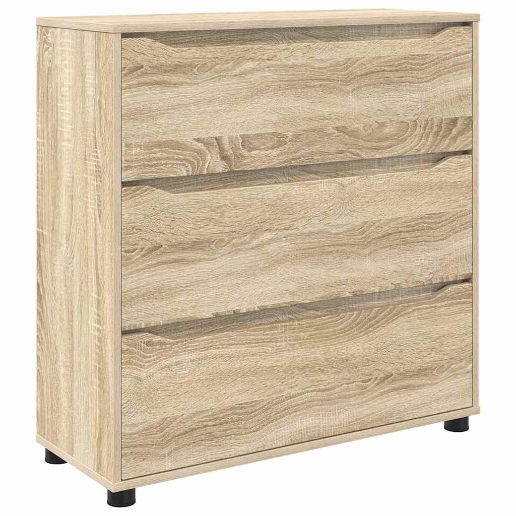 VidaXL Opbergkast Sonoma Eiken 80 x 31 x 81 cm Bewerkt hout