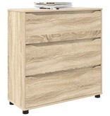 VidaXL Opbergkast Sonoma Eiken 80 x 31 x 81 cm Bewerkt hout