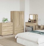 VidaXL Opbergkast Sonoma Eiken 80 x 31 x 81 cm Bewerkt hout