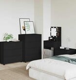 VidaXL Opbergkast Zwart 80 x 31 x 81 cm Bewerkt hout