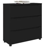 VidaXL Opbergkast Zwart 80 x 31 x 81 cm Bewerkt hout