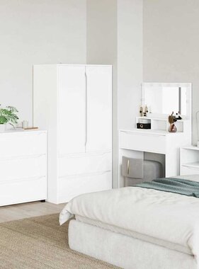 VidaXL Opbergkast Wit 80 x 31 x 81 cm Bewerkt hout