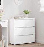 VidaXL Opbergkast Wit 80 x 31 x 81 cm Bewerkt hout