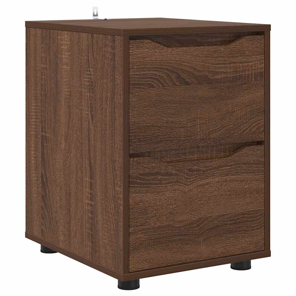 VidaXL Opbergkast Bruin Eiken 40 x 48 x 57 cm Bewerkt hout