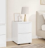 VidaXL Opbergkast Hoogglans wit 40 x 48 x 57 cm Bewerkt hout