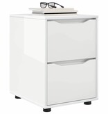 VidaXL Opbergkast Hoogglans wit 40 x 48 x 57 cm Bewerkt hout