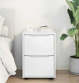 VidaXL Opbergkast Hoogglans wit 40 x 48 x 57 cm Bewerkt hout