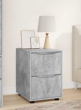 VidaXL Opbergkast Beton Grijs 40 x 48 x 57 cm Bewerkt hout