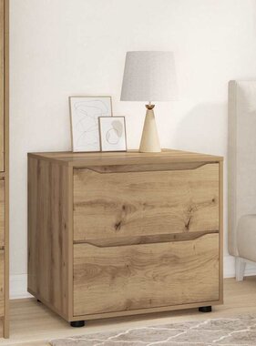 VidaXL Opbergkast Artisan Eiken 60 x 48 x 57 cm Bewerkt hout