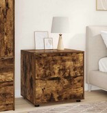 VidaXL Opbergkast Gerookt eiken 60 x 48 x 57 cm Bewerkt hout