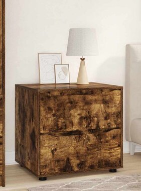 VidaXL Opbergkast Gerookt eiken 60 x 48 x 57 cm Bewerkt hout
