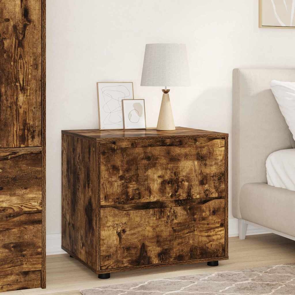 VidaXL Opbergkast Gerookt eiken 60 x 48 x 57 cm Bewerkt hout