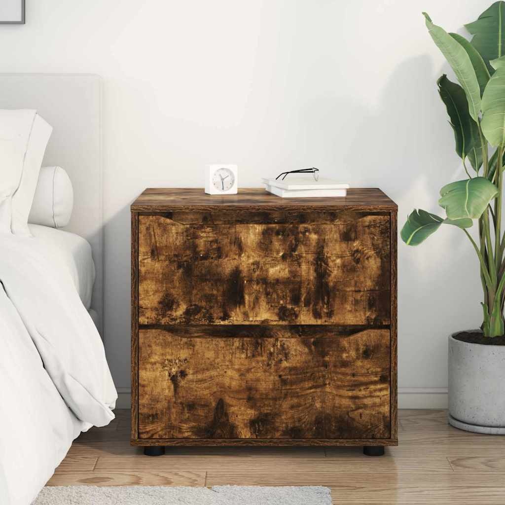 VidaXL Opbergkast Gerookt eiken 60 x 48 x 57 cm Bewerkt hout