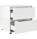 VidaXL Opbergkast Hoogglans wit 60 x 48 x 57 cm Bewerkt hout