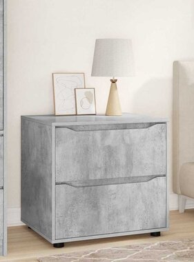 VidaXL Opbergkast Beton Grijs 60 x 48 x 57 cm Bewerkt hout