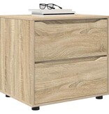 VidaXL Opbergkast Sonoma Eiken 60 x 48 x 57 cm Bewerkt hout