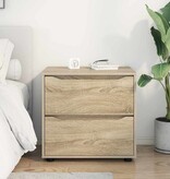 VidaXL Opbergkast Sonoma Eiken 60 x 48 x 57 cm Bewerkt hout