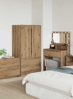 VidaXL Opbergkast Artisan Eiken 80 x 48 x 57 cm Bewerkt hout