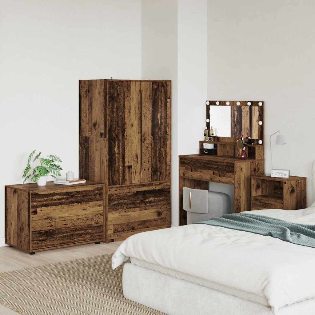 VidaXL Opbergkast Oud Hout 80 x 48 x 57 cm Bewerkt hout