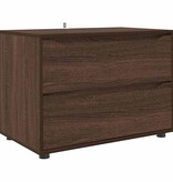 VidaXL Opbergkast Bruin Eiken 80 x 48 x 57 cm Bewerkt hout