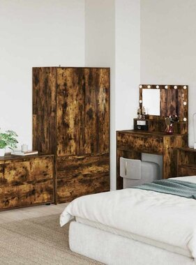 VidaXL Opbergkast Gerookt eiken 80 x 48 x 57 cm Bewerkt hout