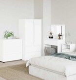 VidaXL Opbergkast Hoogglans wit 80 x 48 x 57 cm Bewerkt hout