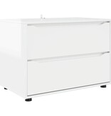 VidaXL Opbergkast Hoogglans wit 80 x 48 x 57 cm Bewerkt hout