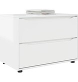 VidaXL Opbergkast Hoogglans wit 80 x 48 x 57 cm Bewerkt hout