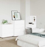 VidaXL Opbergkast Hoogglans wit 80 x 48 x 57 cm Bewerkt hout