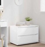 VidaXL Opbergkast Hoogglans wit 80 x 48 x 57 cm Bewerkt hout